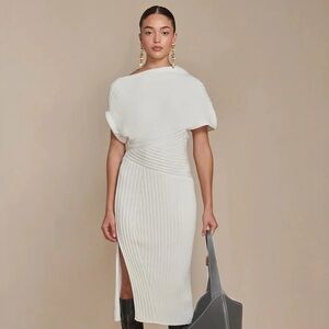 Cult Gaia Naunet Dress in Off White
